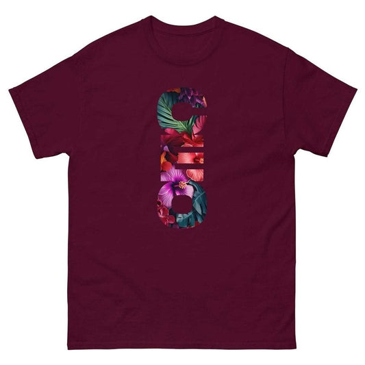 CEO Tropical Men's classic maroon tee