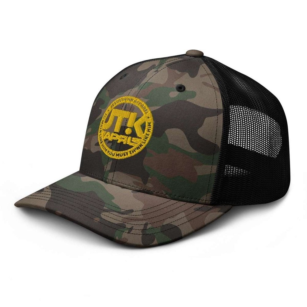 JTK Jesus Think Gold Camouflage trucker hat