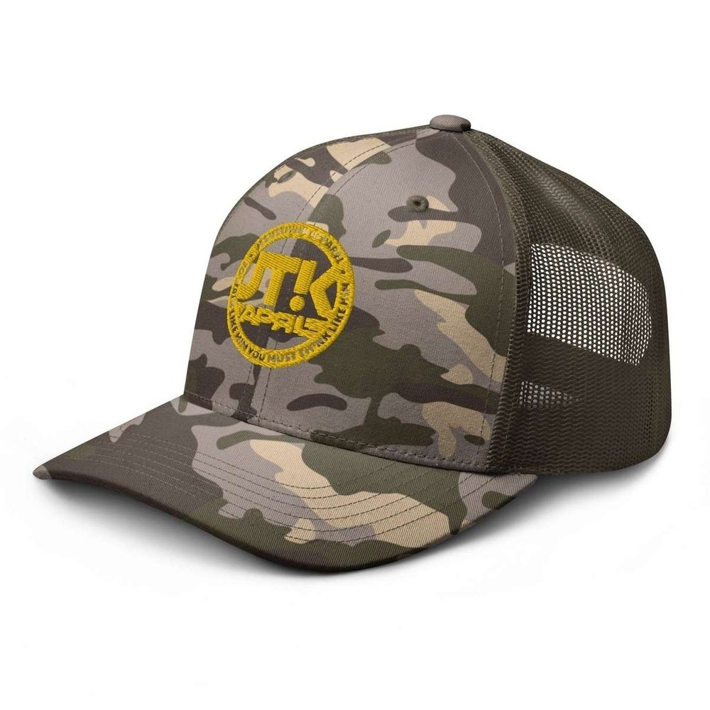 JTK Jesus Think Gold Camouflage trucker hat