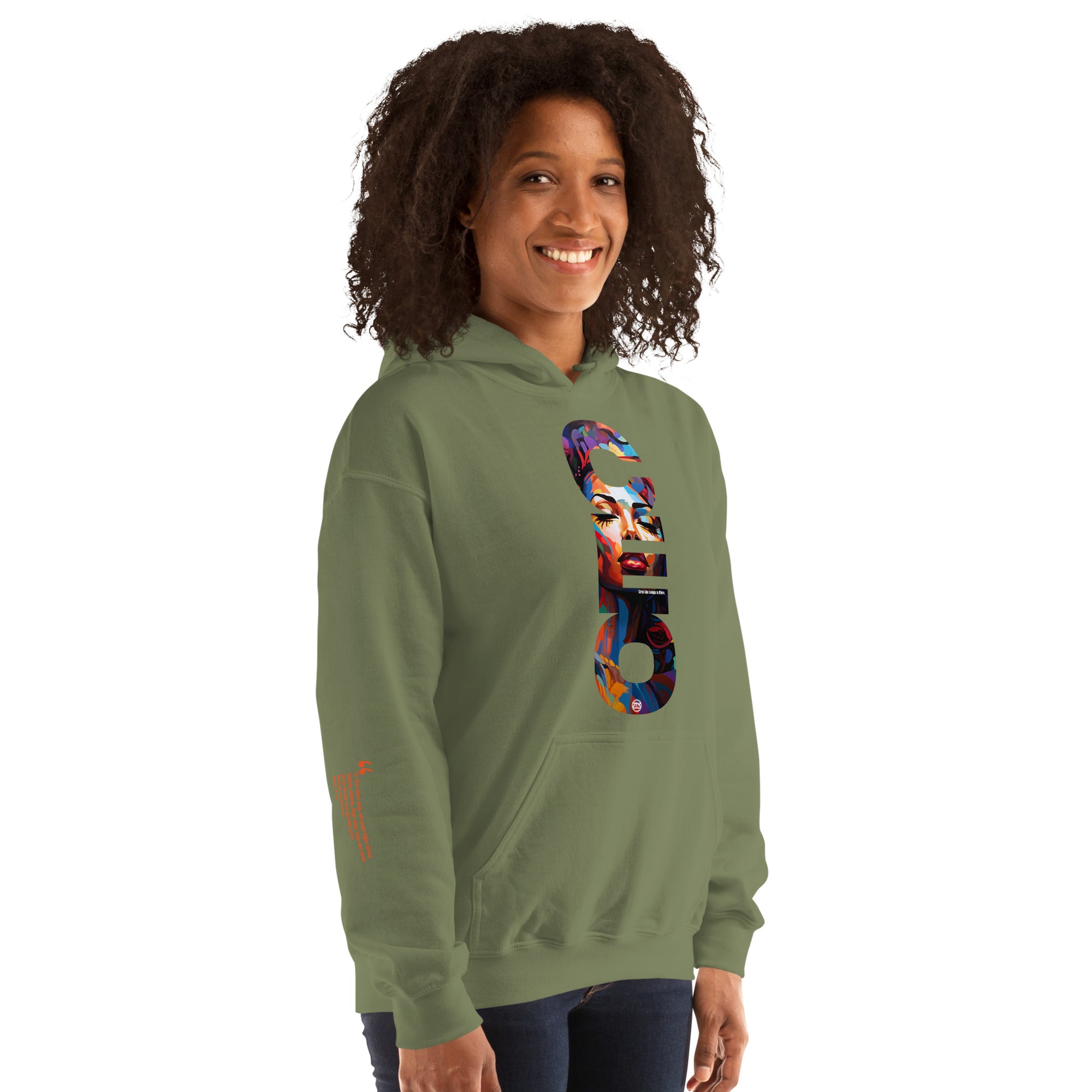 CEO "Eve" Unisex Military Green Hoodie V1